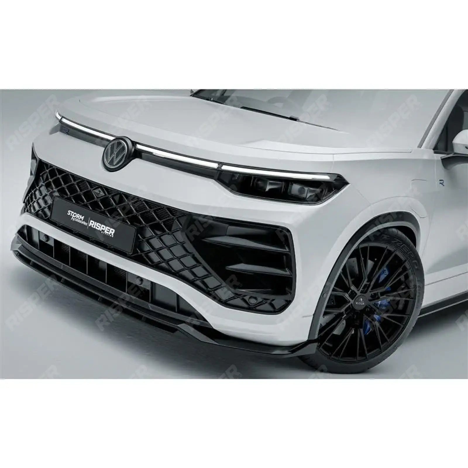 VW Tayron R-Line MK1 2025 On Front Splitter In Gloss Black