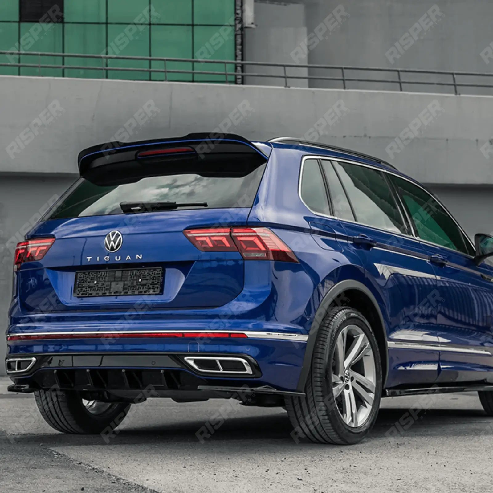 Vw Tiguan R-Line 2020-2024 Rear Side Splitters In Gloss Black