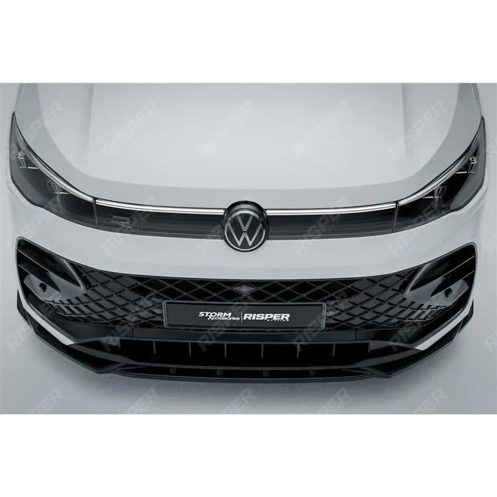 VW Tiguan R-Line MK3 2024 On Front Splitter In Gloss Black