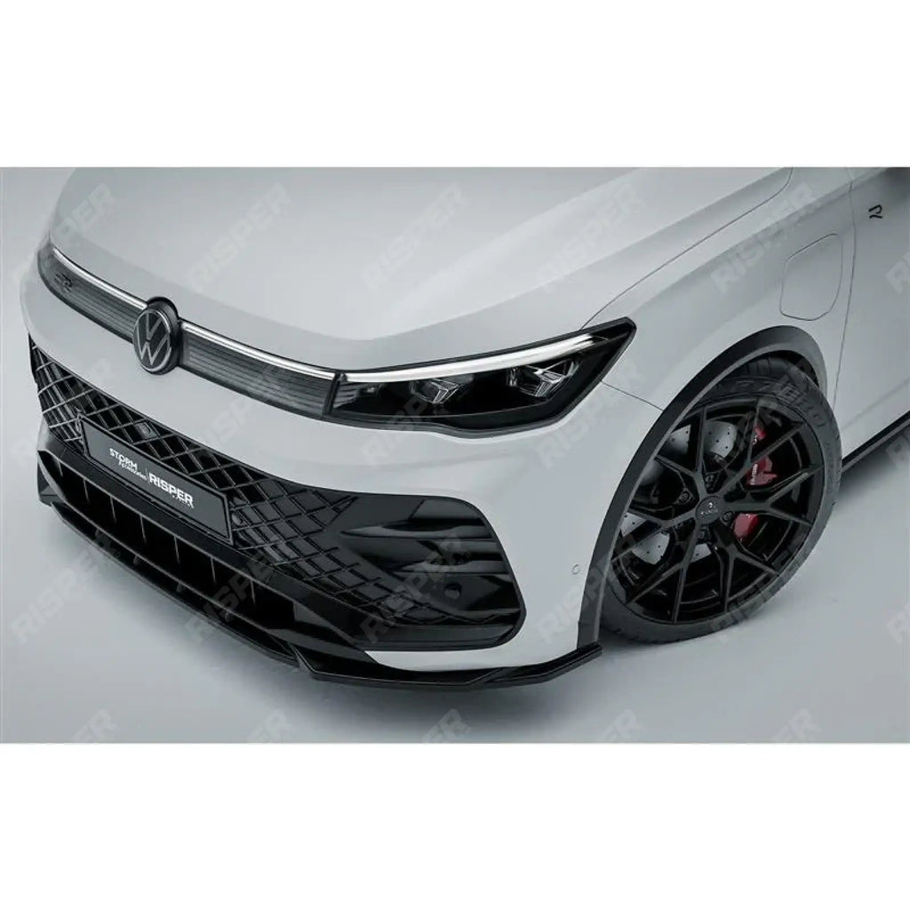 VW Tiguan R-Line MK3 2024 On Front Splitter In Gloss Black