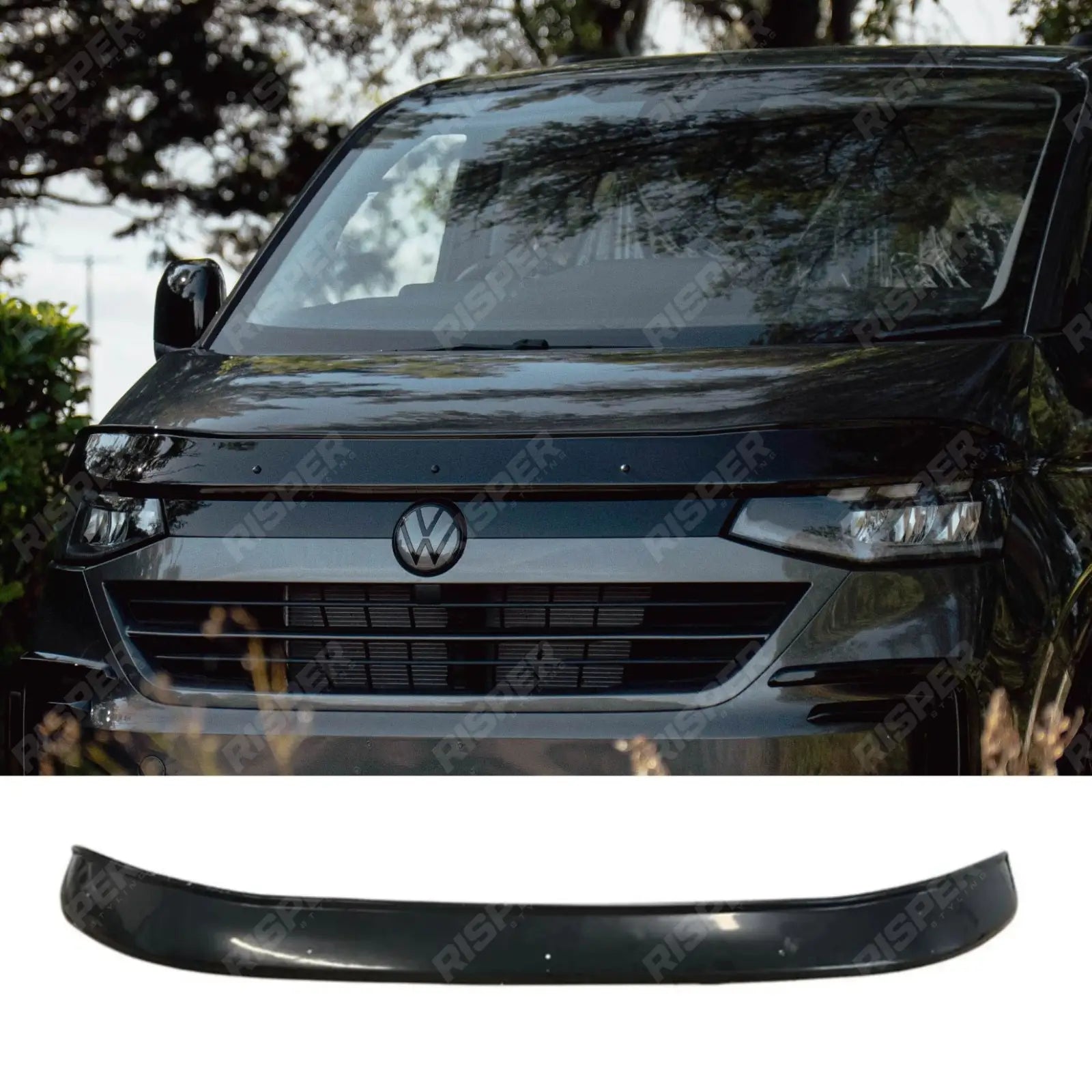 VW Transporter T7 2024 On STX Bonnet Guard Protector – Black