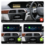 Mercedes-Benz C Class W204/S204 (2011-2014) Apple CarPlay Android Auto 10.25" Touch Screen RHD