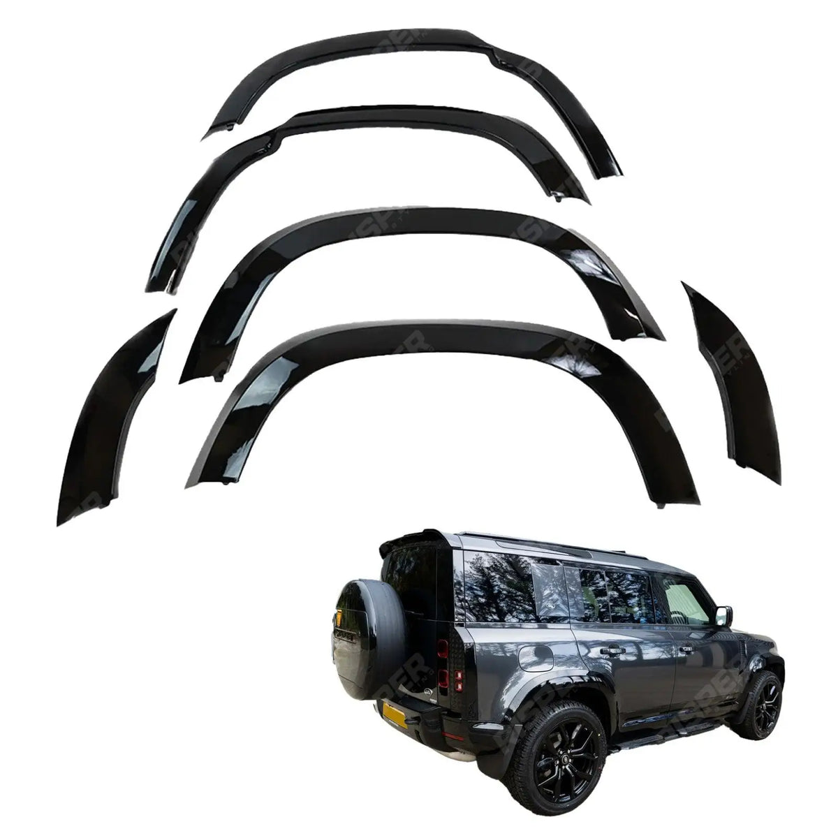 Wheel Arch Kit In Gloss Black For Land Rover Defender 110 2020 On