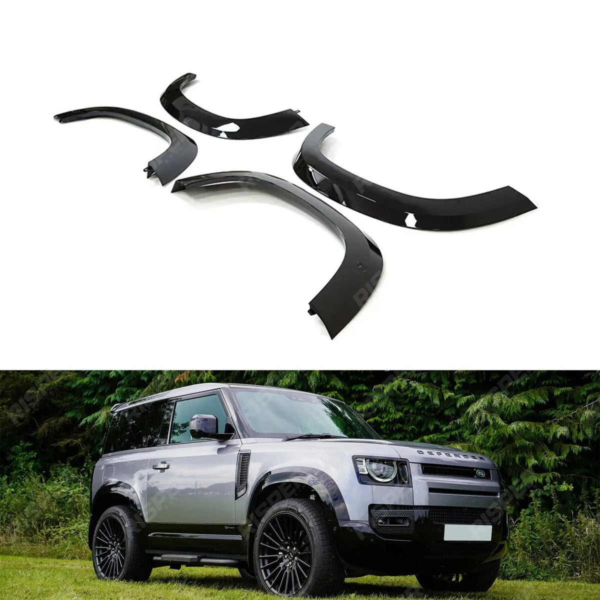 Wheel Arch Kit In Gloss Black For Land Rover Defender 90 L663 2020+