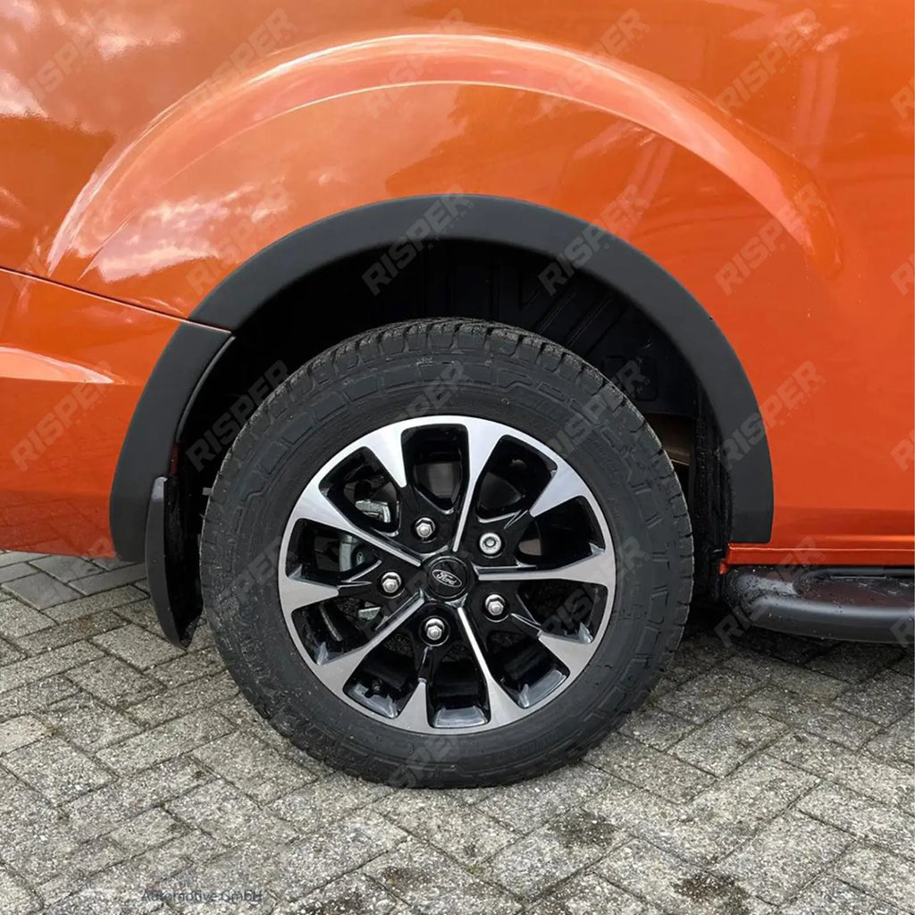 Wheel Arch Trims (10pcs) Gloss Black For Ford Transit Custom Mk1 Facelift 2018 - 2024