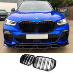 X5M LOOK Dual Slat Grille Gloss Black For BMW X5 G05 2018-2022