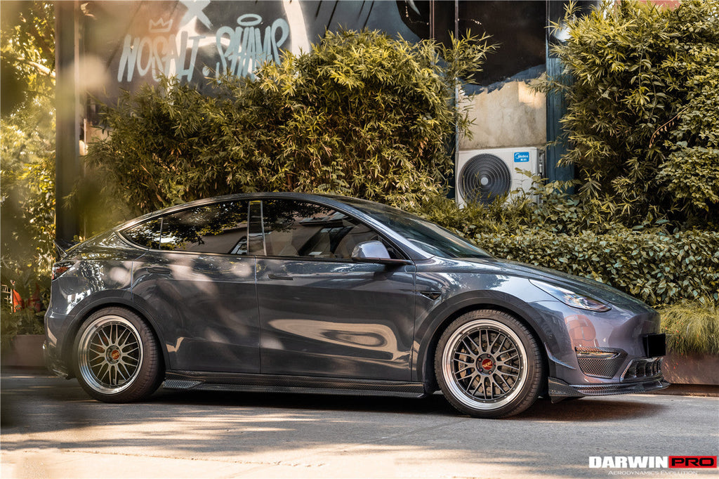 DARWINPRO - TESLA MODEL Y 2020+ IMP PERFORMANCE CARBON FIBER SIDE SKIRTS