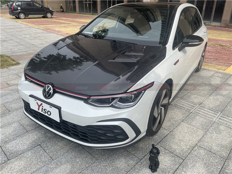 YISO - VOLKSWAGEN GOLF MK8 CARBON FIBRE BONNET HOOD V2