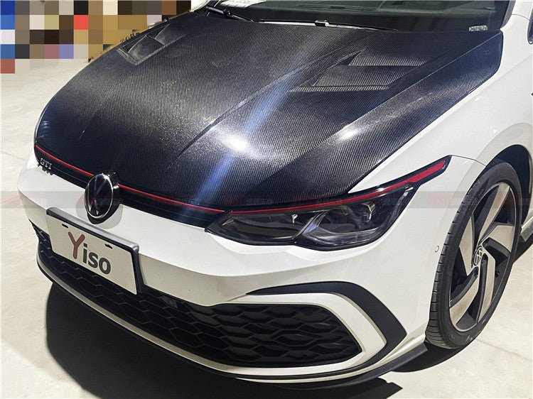YISO - VOLKSWAGEN GOLF MK8 CARBON FIBRE BONNET HOOD V2