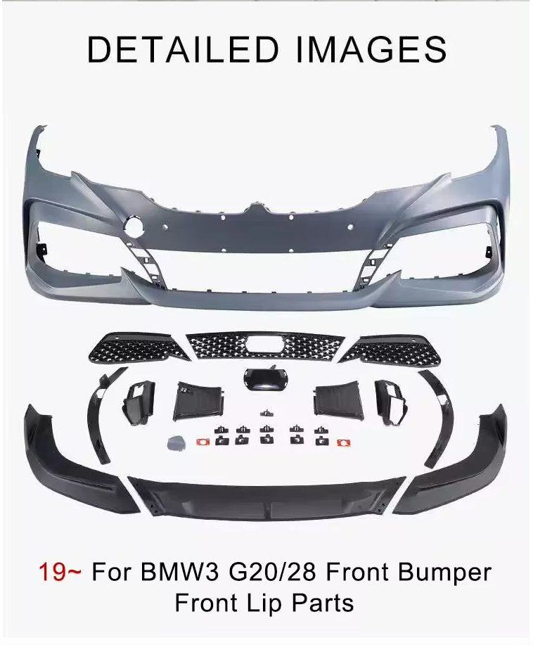 YOFER - BMW 3 SERIES G20 PP FRONT BUMPER WITH FRONT LIP