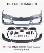 YOFER - BMW 3 SERIES G20 PP FRONT BUMPER WITH FRONT LIP