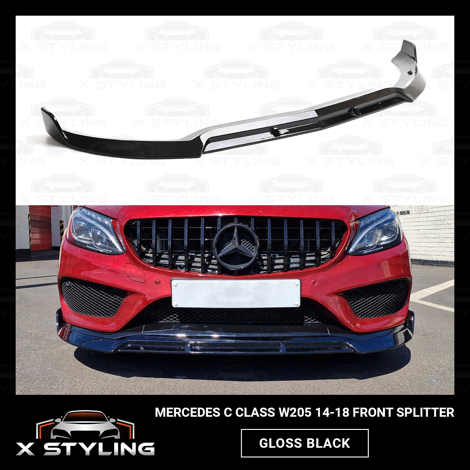 CT CARBON  MERCEDES C-CLASS COUPE W205 GLOSS BLACK DIFFUSER & TIPS – CT  Carbon